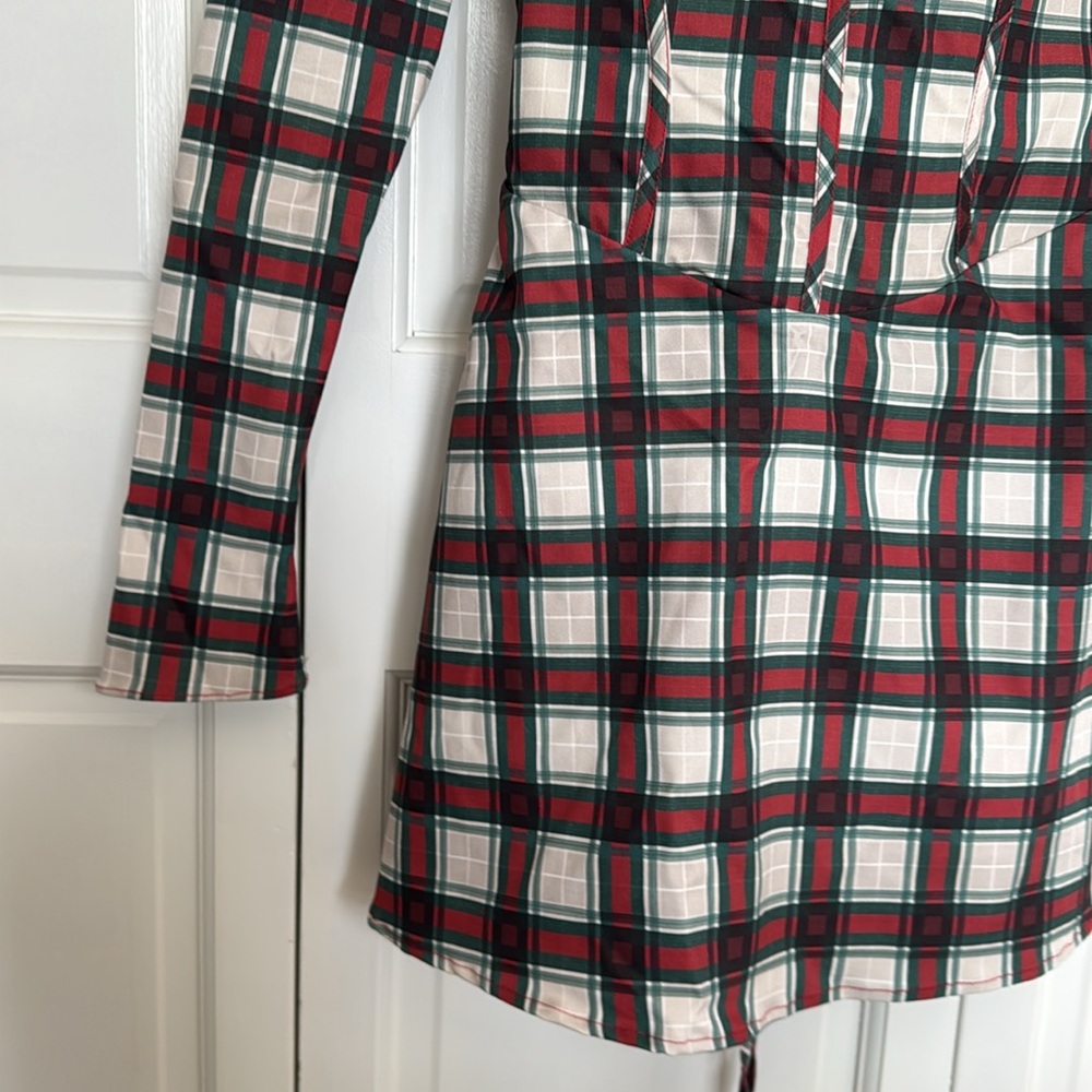 House of CB Malika Red Tartan Corset Mini Dress Women’s Size Medium - Picture 7 of 16